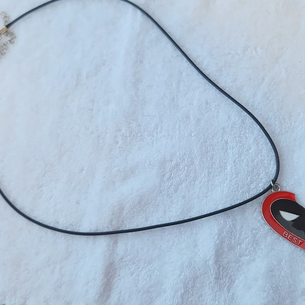 Spiderman and Woverine Best Friends Heart Pendant Necklace